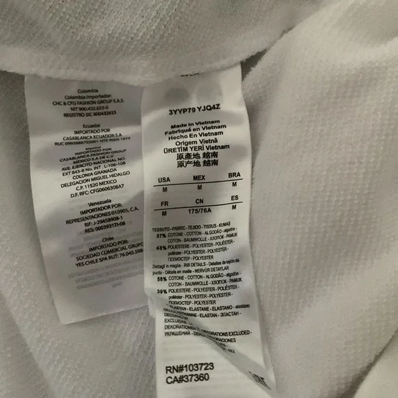 Armani Exchange Bedazzled Joggers White Size M - Picture 5 of 5